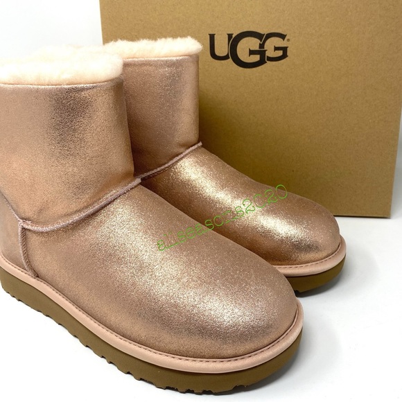 UGG Women’s Boots Arielle Sparkle Boot Fur Bronze - Picture 4 of 11